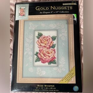Dimensions Gold Nuggets Cross Stitch Kit Rose Artwork - Pink & Yellow Roses